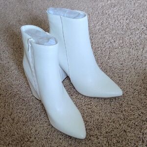 NWOT Sugar White Ankle Boots